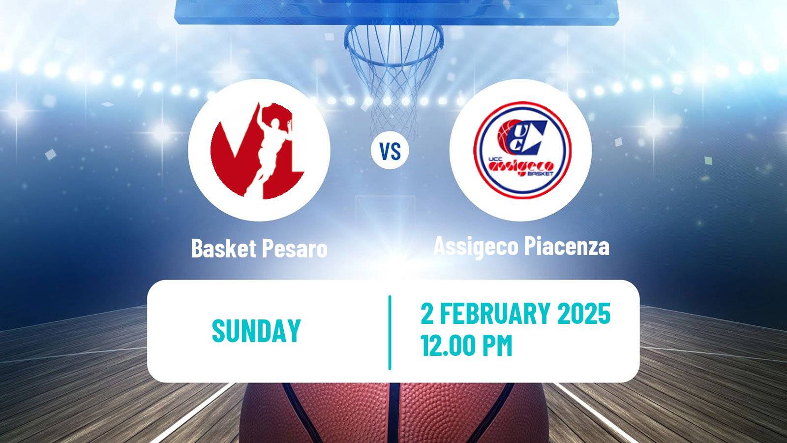 Basketball Italian Serie A2 Basketball Basket Pesaro - Assigeco Piacenza