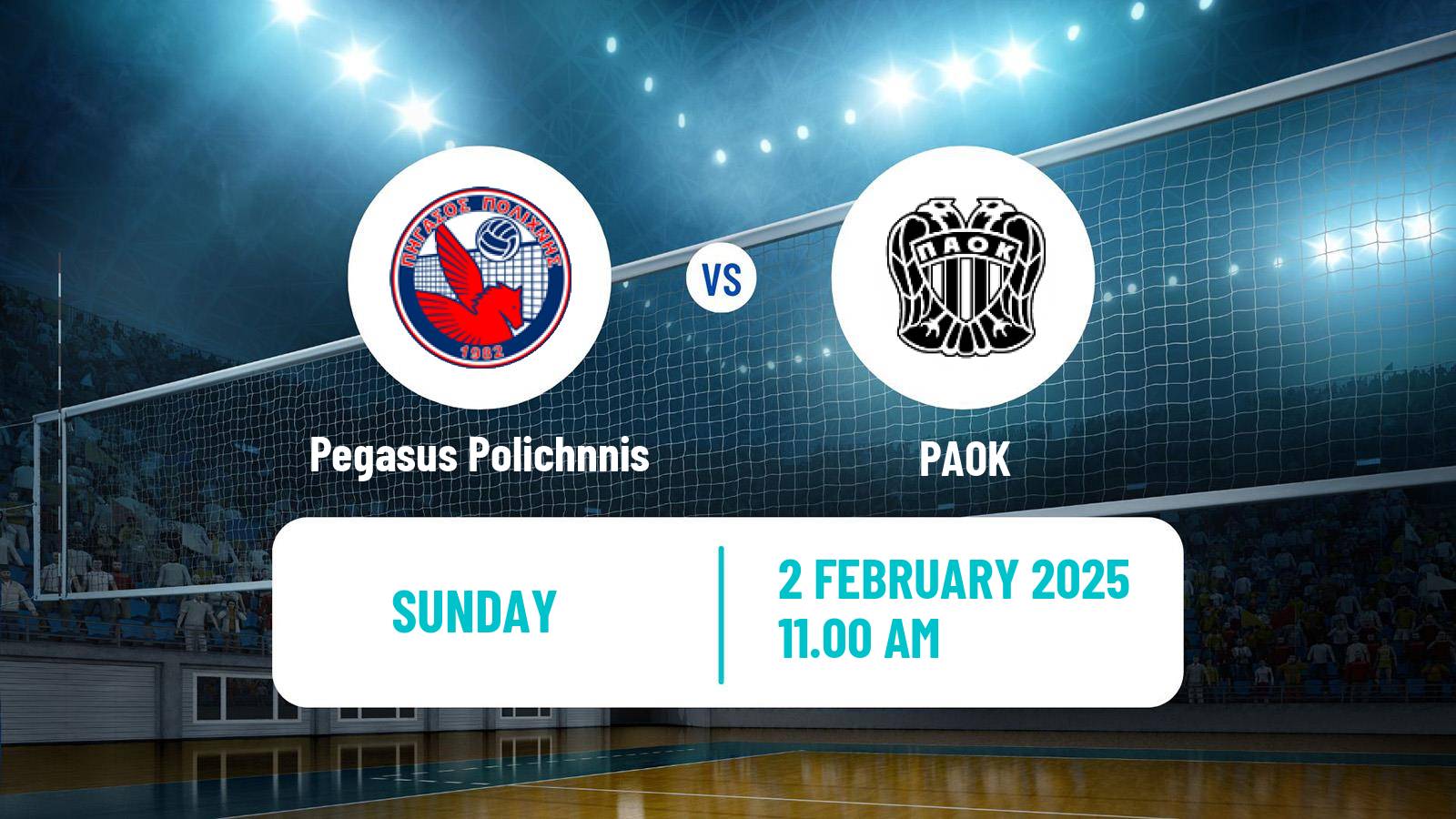 Volleyball Greek A1 Ethniki Volleyball Pegasus Polichnnis - PAOK