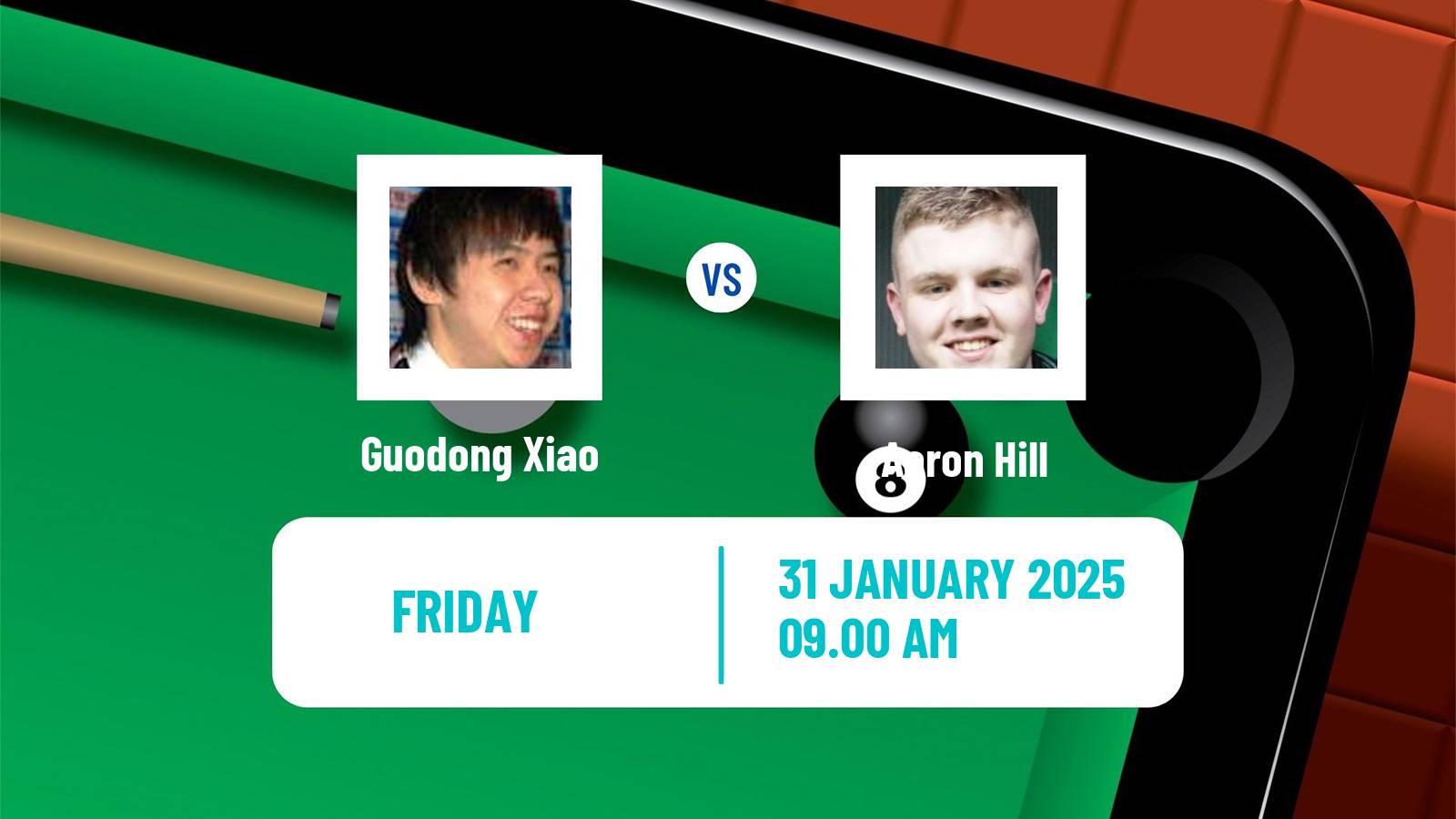 Snooker German Masters Guodong Xiao - Aaron Hill