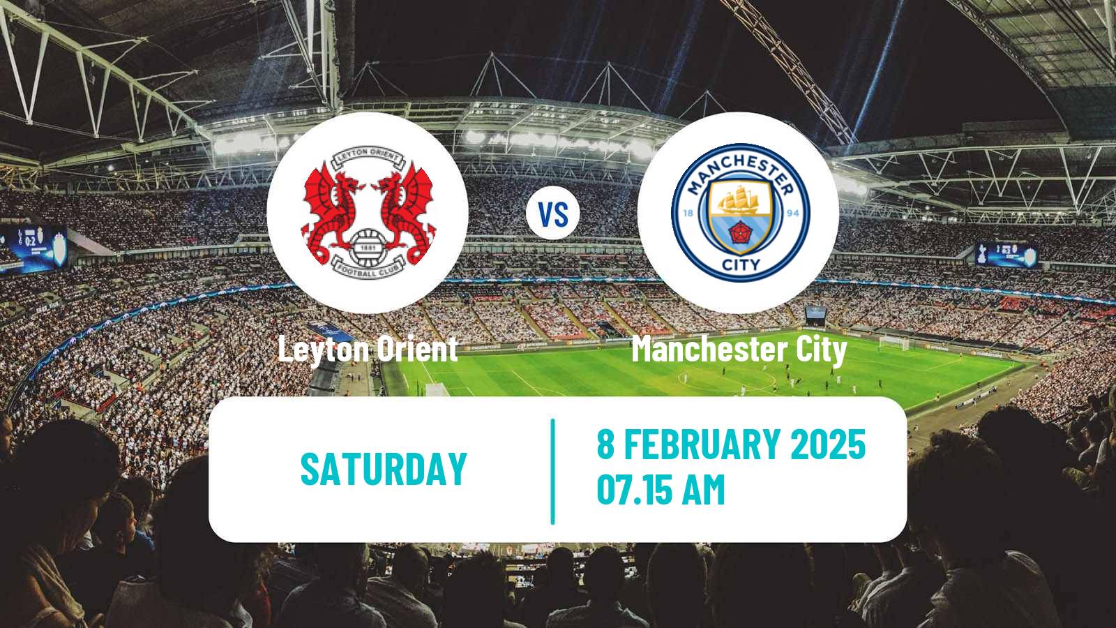 Soccer English FA Cup Leyton Orient - Manchester City