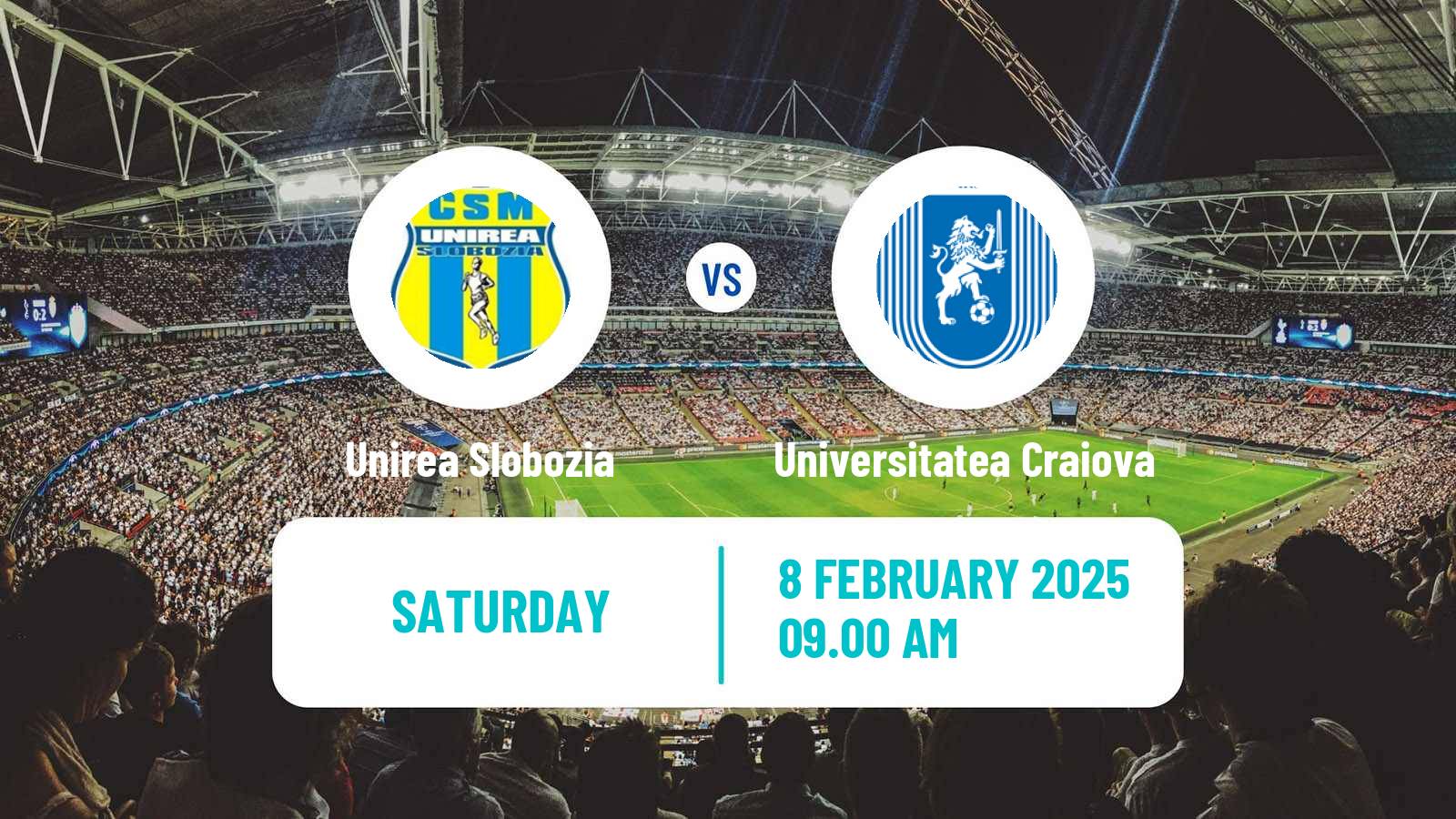 Soccer Romanian Liga 1 Unirea Slobozia - Universitatea Craiova