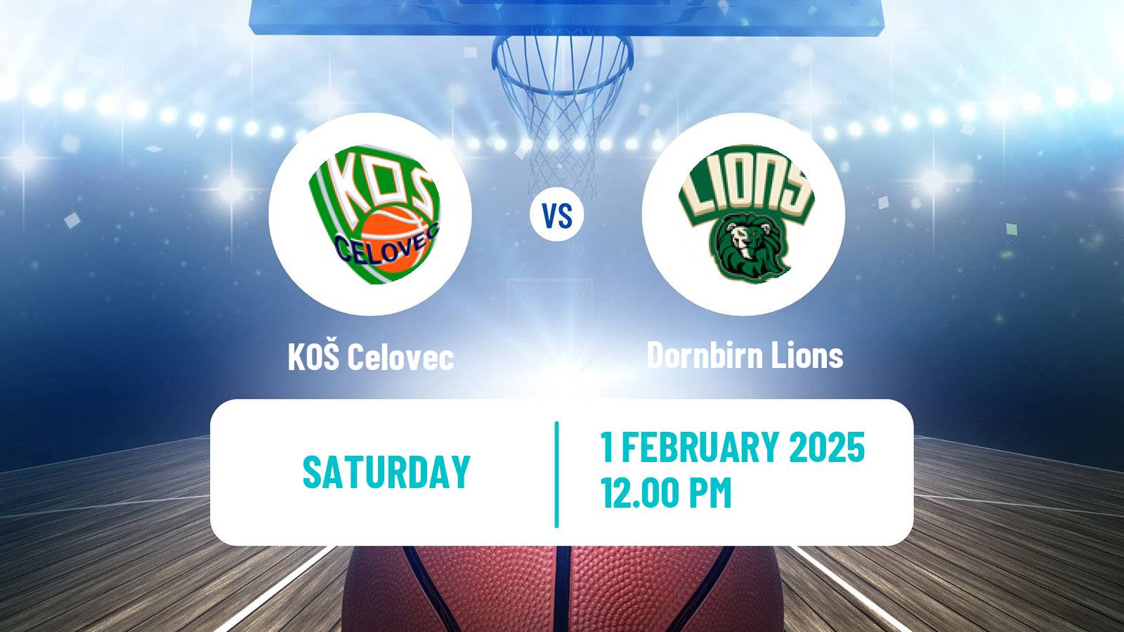 Basketball Austrian Zweite Liga Basketball Celovec - Dornbirn Lions