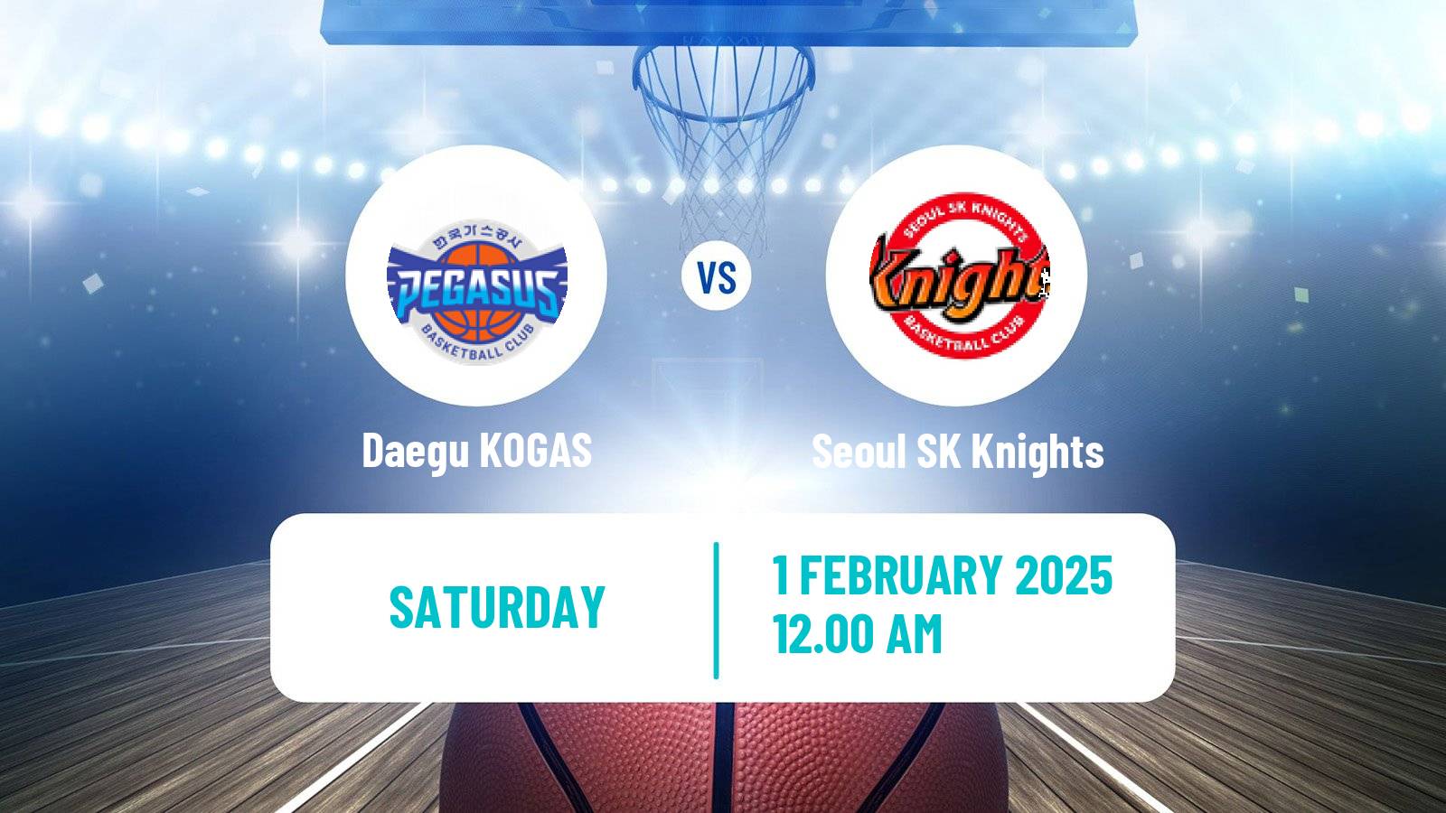 Basketball KBL Daegu KOGAS - Seoul SK Knights