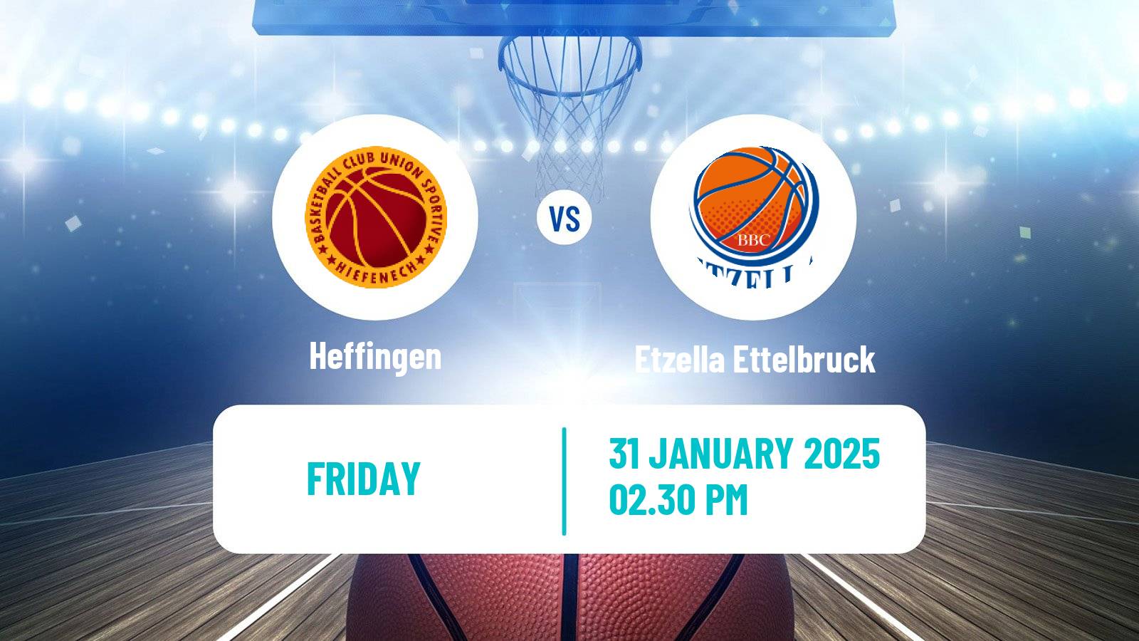 Basketball Luxembourg LBBL Basketball Heffingen - Etzella Ettelbruck