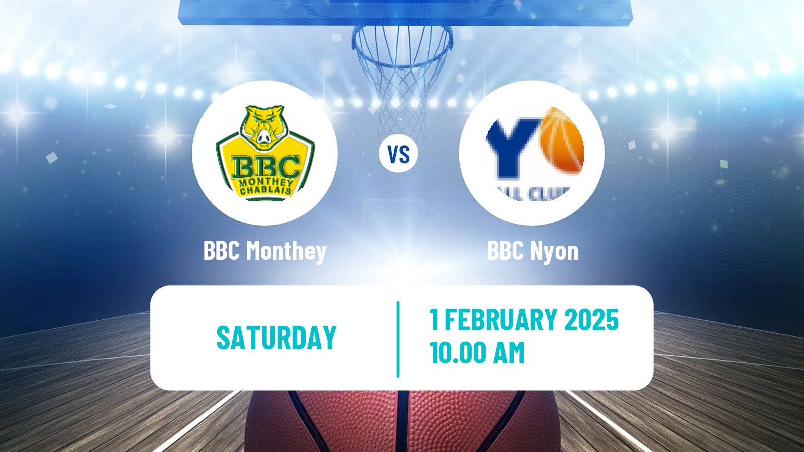 Basketball Swiss SB League Basketball Monthey - BBC Nyon