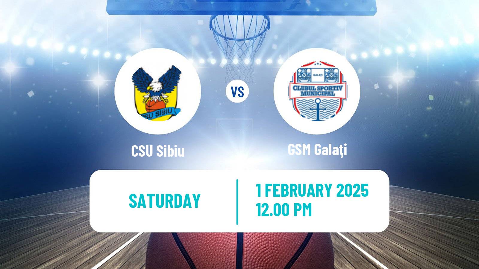 Basketball Romanian Divizia A Basketball CSU Sibiu - GSM Galaţi