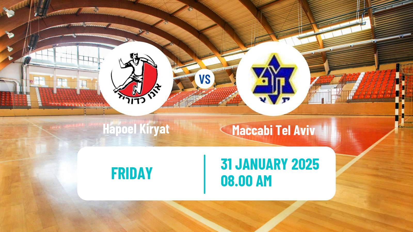 Handball Israeli Division 1 Handball Hapoel Kiryat - Maccabi Tel Aviv