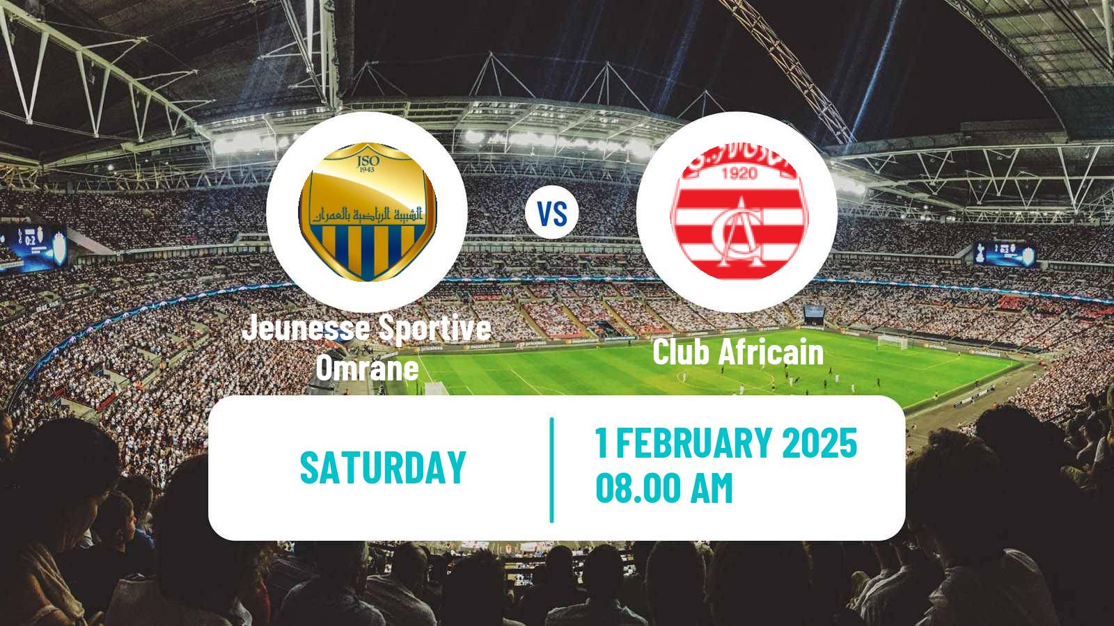 Soccer Tunisian Ligue Professionnelle 1 Jeunesse Sportive Omrane - Club Africain