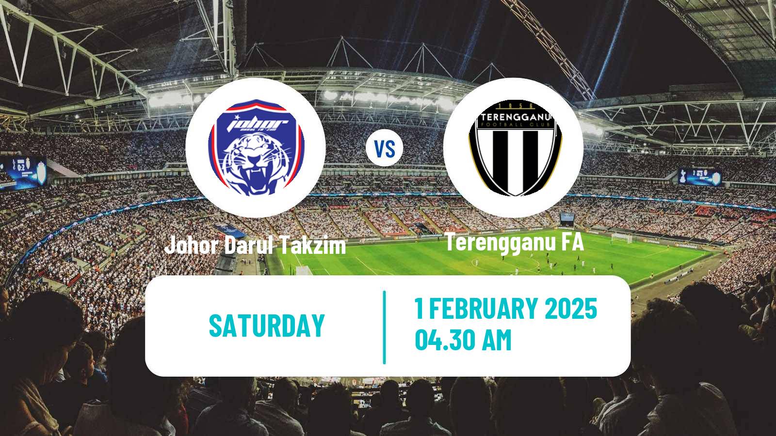 Soccer Malaysian Cup Johor Darul Takzim - Terengganu FA