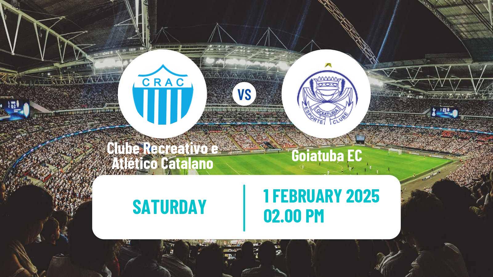 Soccer Brazilian Campeonato Goiano Clube Recreativo e Atlético Catalano - Goiatuba