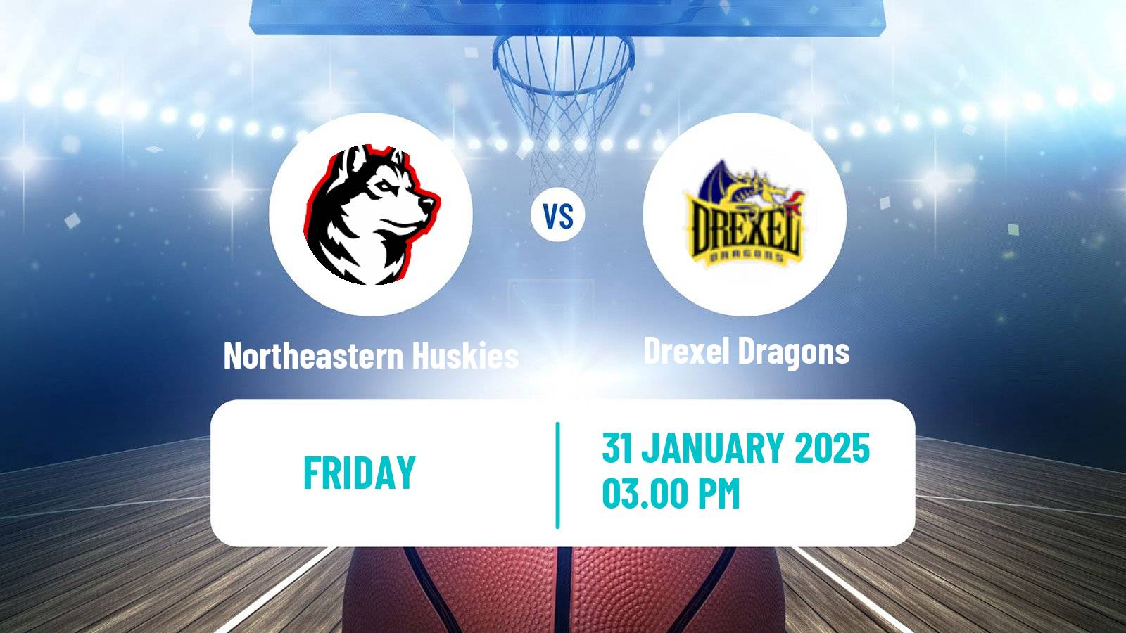 Basketball NCAA College Basketball Women Northeastern Huskies - Drexel Dragons