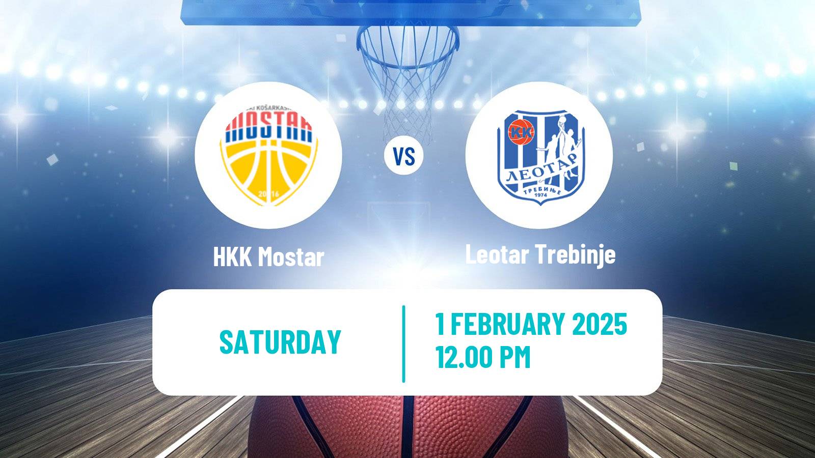 Basketball Bosnian Prvenstvo Basketball HKK Mostar - Leotar Trebinje