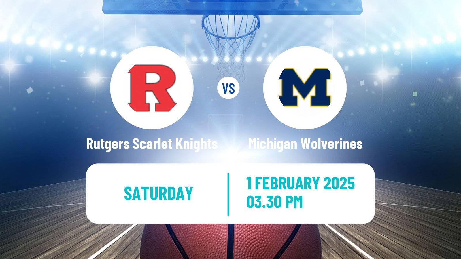 Basketball NCAA College Basketball Rutgers Scarlet Knights - Michigan Wolverines