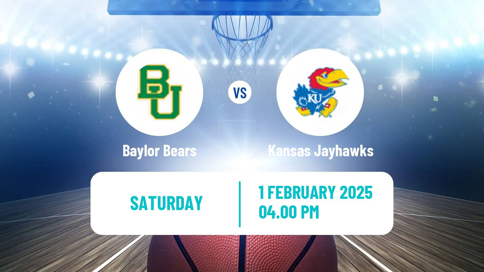 Basketball NCAA College Basketball Baylor Bears - Kansas Jayhawks