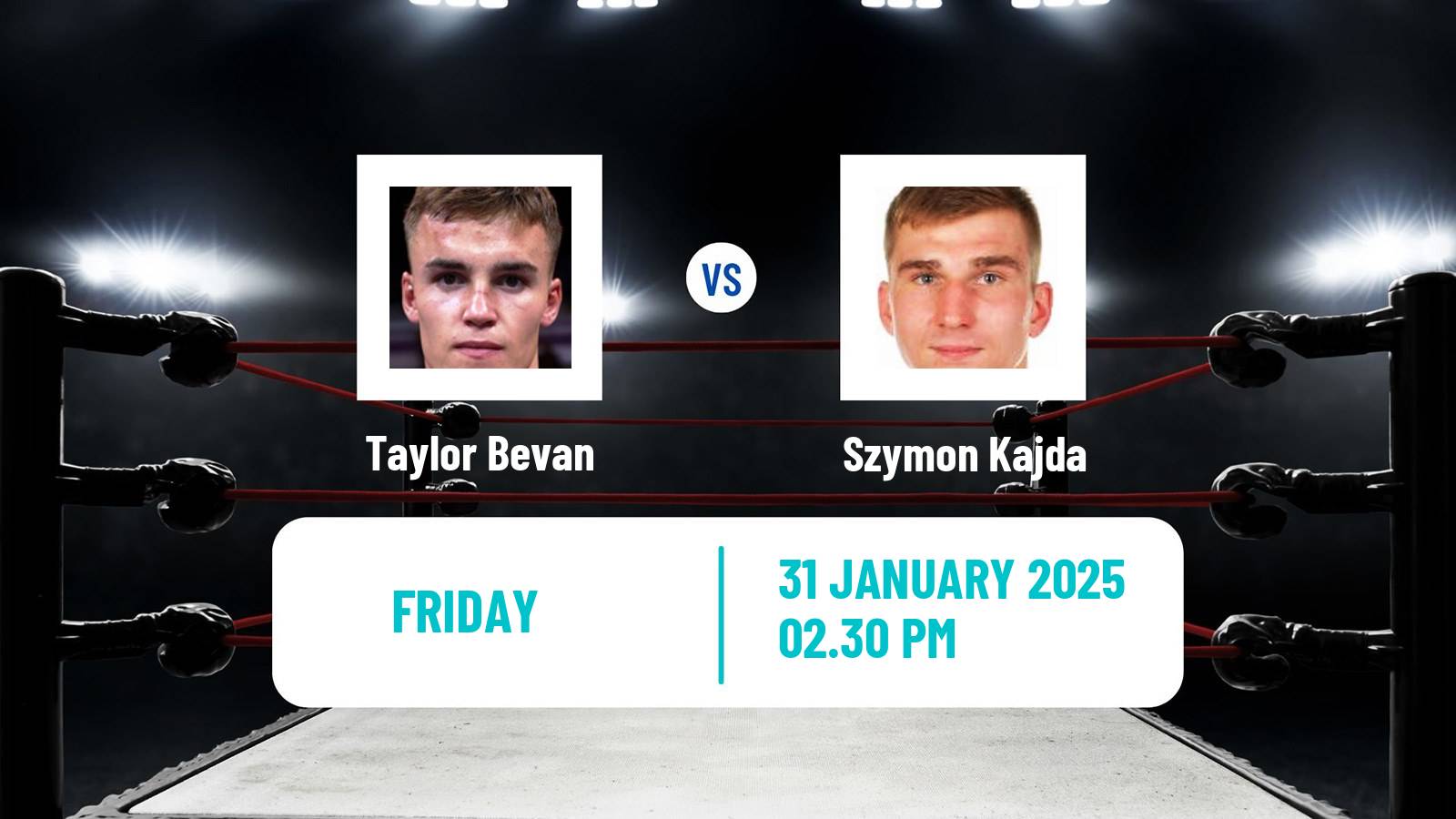 Boxing Super Middleweight Others Matches Men Taylor Bevan - Szymon Kajda