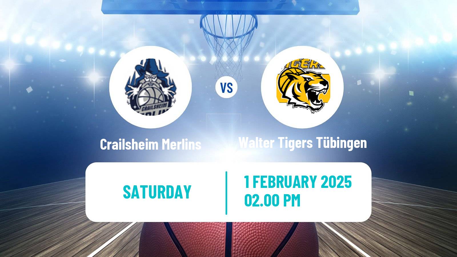 Basketball German Pro A Basketball Crailsheim Merlins - Walter Tigers Tübingen