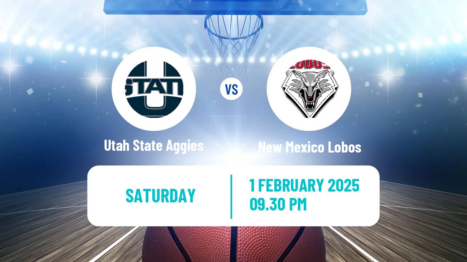 Basketball NCAA College Basketball Utah State Aggies - New Mexico Lobos