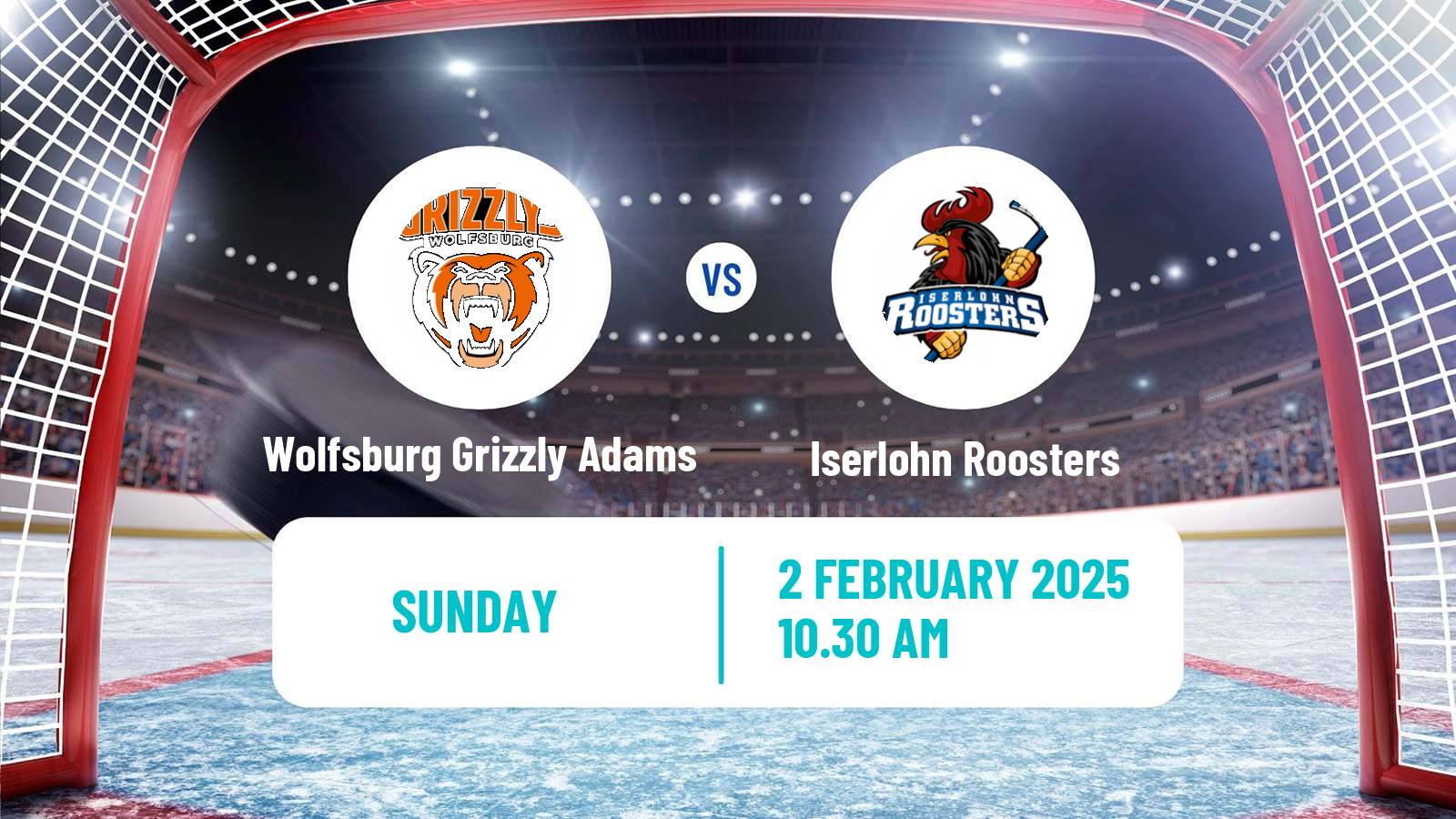 Hockey German Ice Hockey League Wolfsburg Grizzly Adams - Iserlohn Roosters