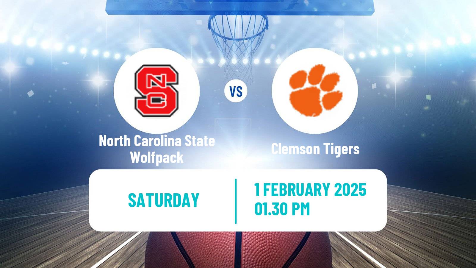 Basketball NCAA College Basketball North Carolina State Wolfpack - Clemson Tigers