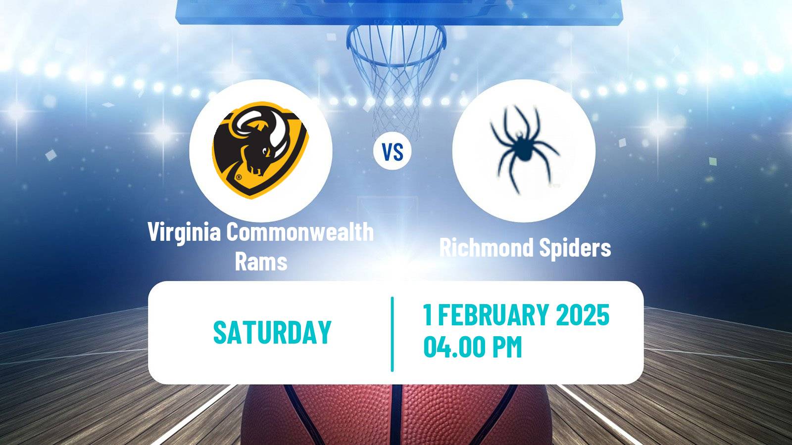 Basketball NCAA College Basketball Virginia Commonwealth Rams - Richmond Spiders