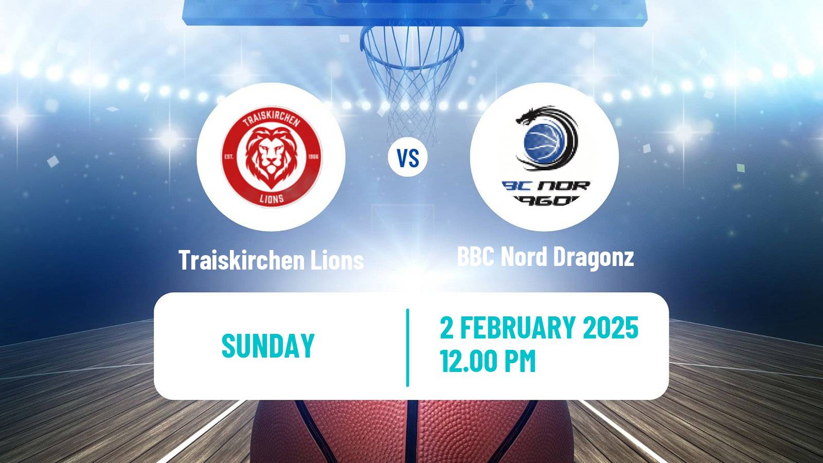 Basketball Austrian Superliga Basketball Traiskirchen Lions - BBC Nord Dragonz