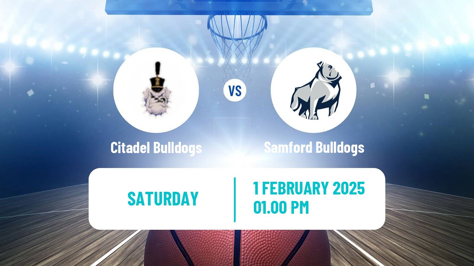 Basketball NCAA College Basketball Citadel Bulldogs - Samford Bulldogs