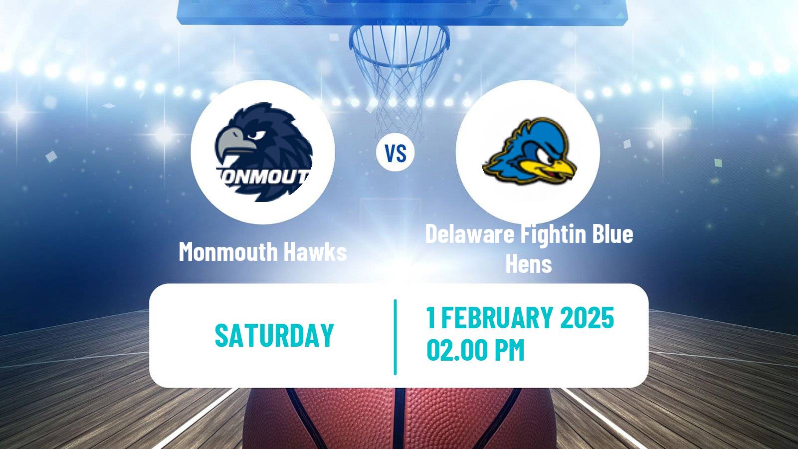 Basketball NCAA College Basketball Monmouth Hawks - Delaware Fightin Blue Hens