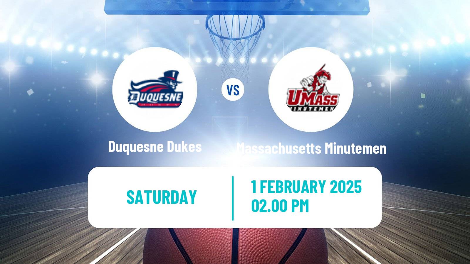 Basketball NCAA College Basketball Duquesne Dukes - Massachusetts Minutemen