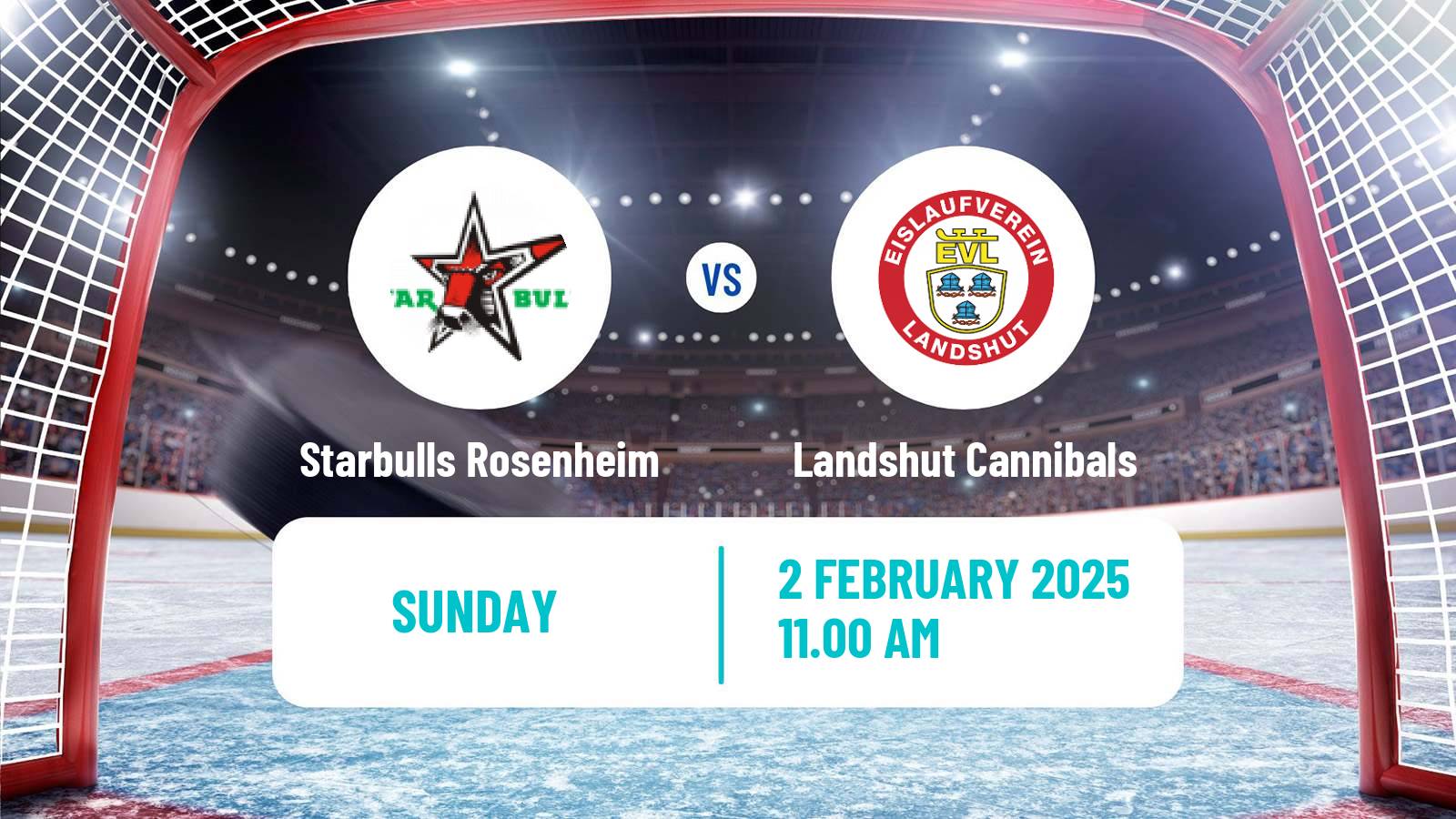 Hockey German DEL2 Starbulls Rosenheim - Landshut Cannibals