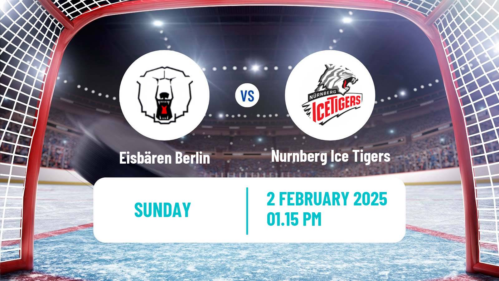 Hockey German Ice Hockey League Eisbären Berlin - Nurnberg Ice Tigers