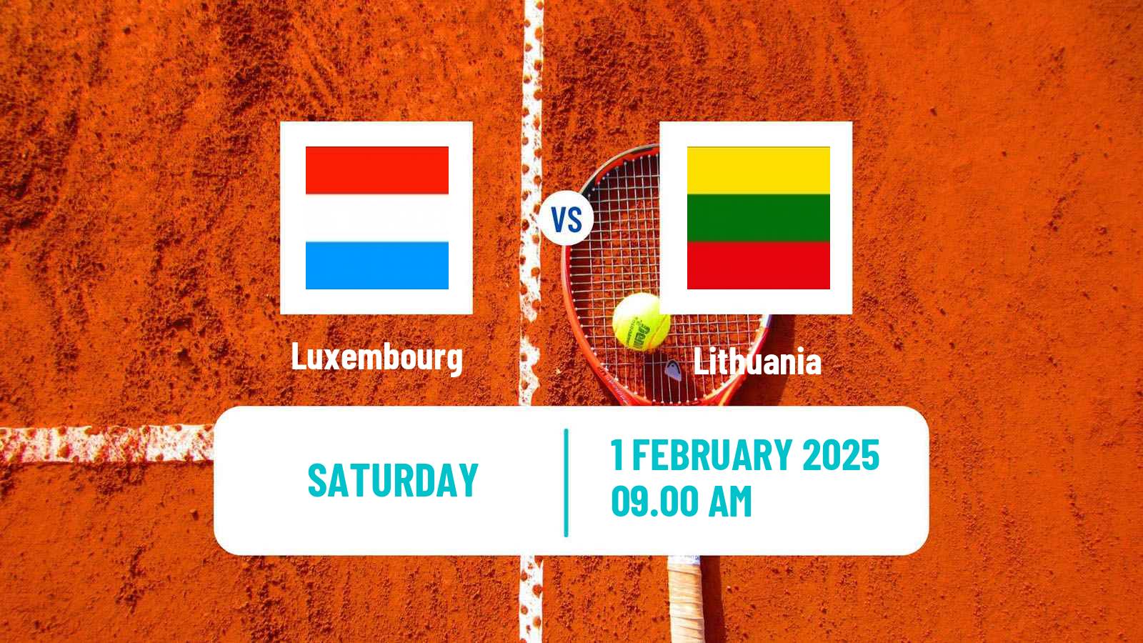 Tennis Davis Cup World Group I Teams Luxembourg - Lithuania