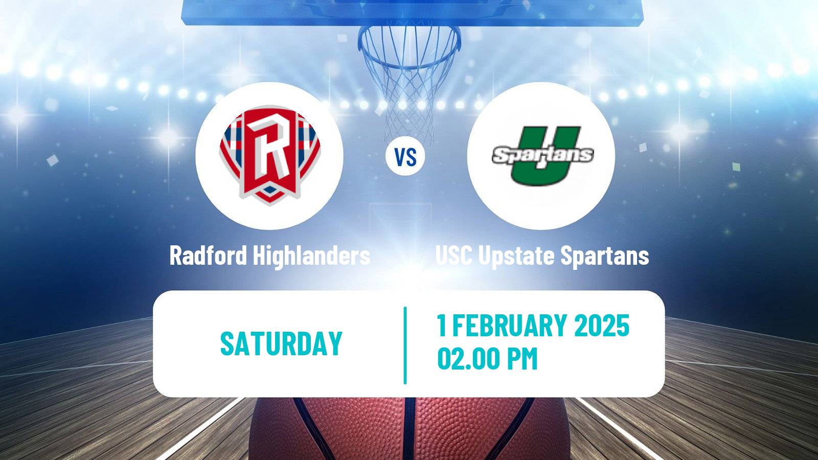 Basketball NCAA College Basketball Radford Highlanders - USC Upstate Spartans