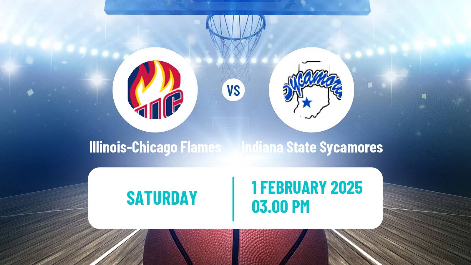 Basketball NCAA College Basketball Illinois-Chicago Flames - Indiana State Sycamores