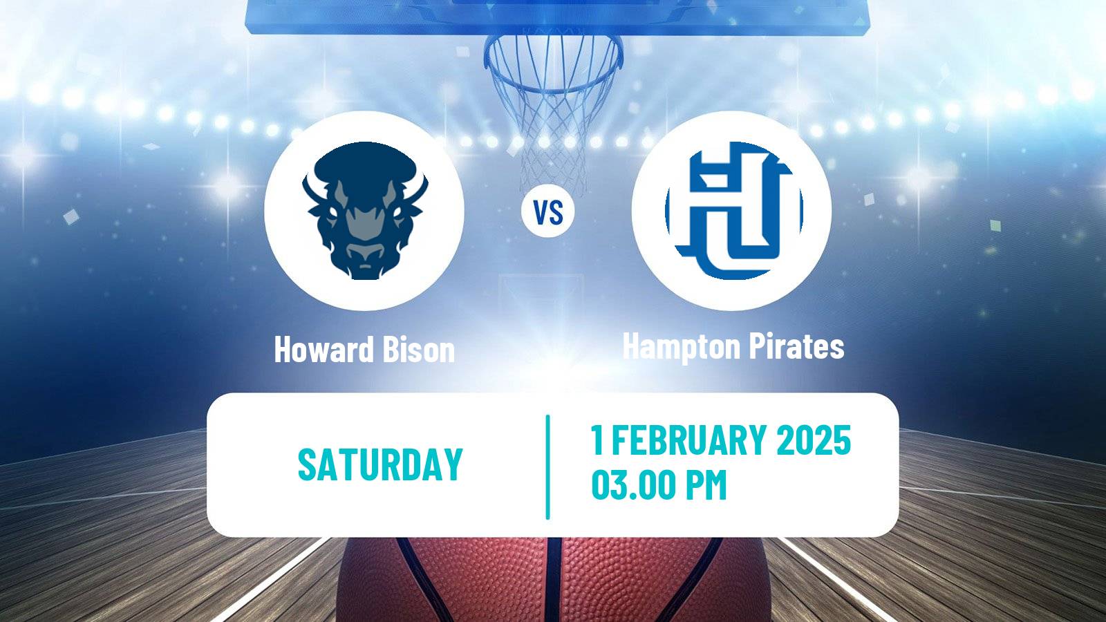 Basketball NCAA College Basketball Howard Bison - Hampton Pirates