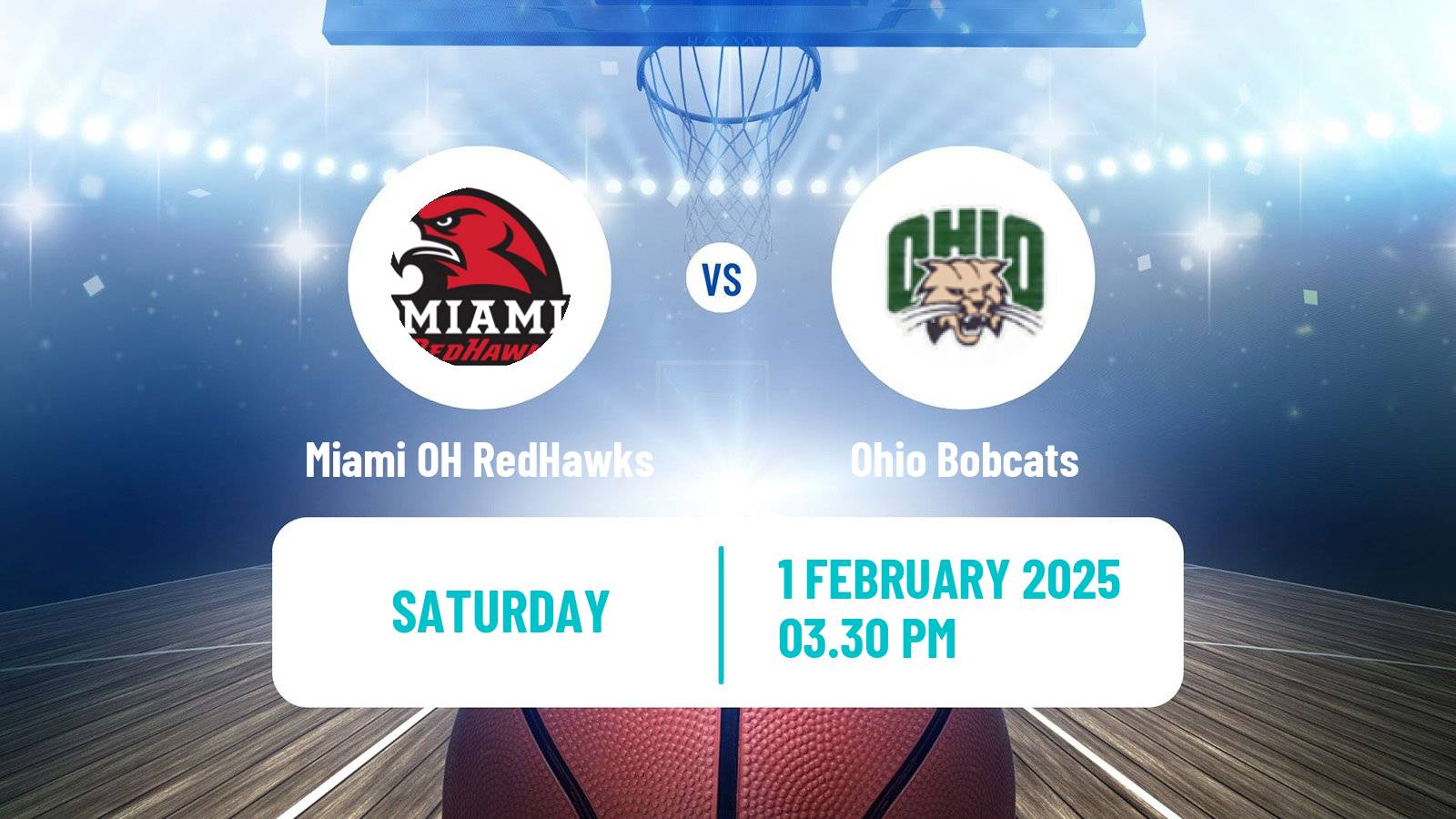 Basketball NCAA College Basketball Miami OH RedHawks - Ohio Bobcats