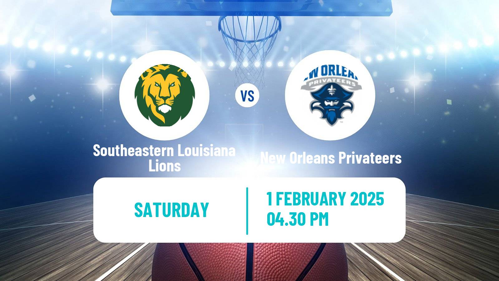 Basketball NCAA College Basketball Southeastern Louisiana Lions - New Orleans Privateers