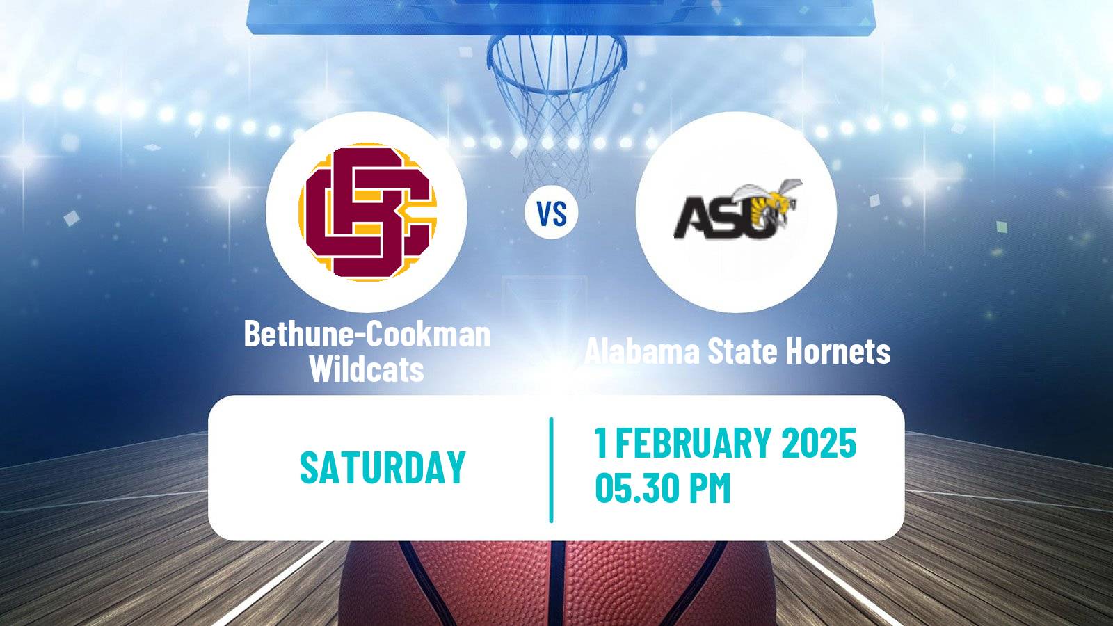 Basketball NCAA College Basketball Bethune-Cookman Wildcats - Alabama State Hornets