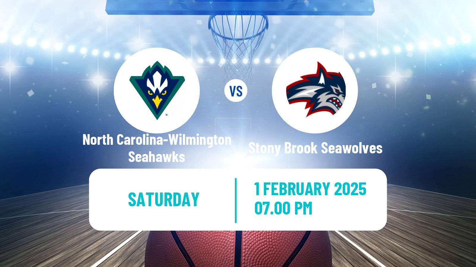 Basketball NCAA College Basketball North Carolina-Wilmington Seahawks - Stony Brook Seawolves