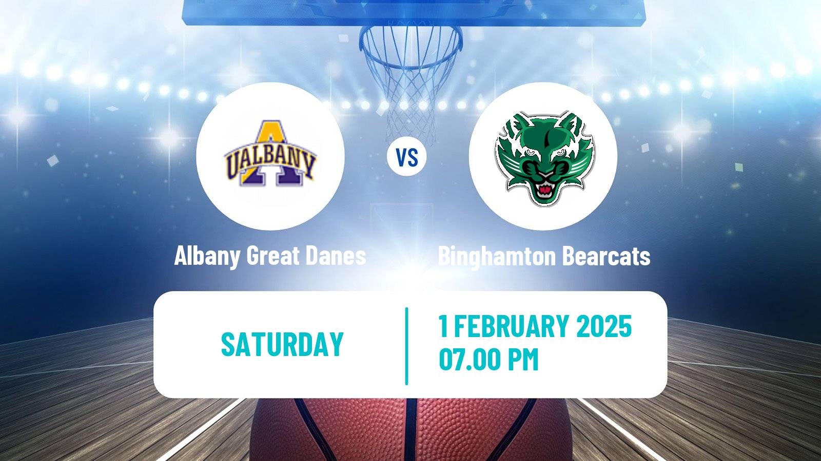 Basketball NCAA College Basketball Albany Great Danes - Binghamton Bearcats