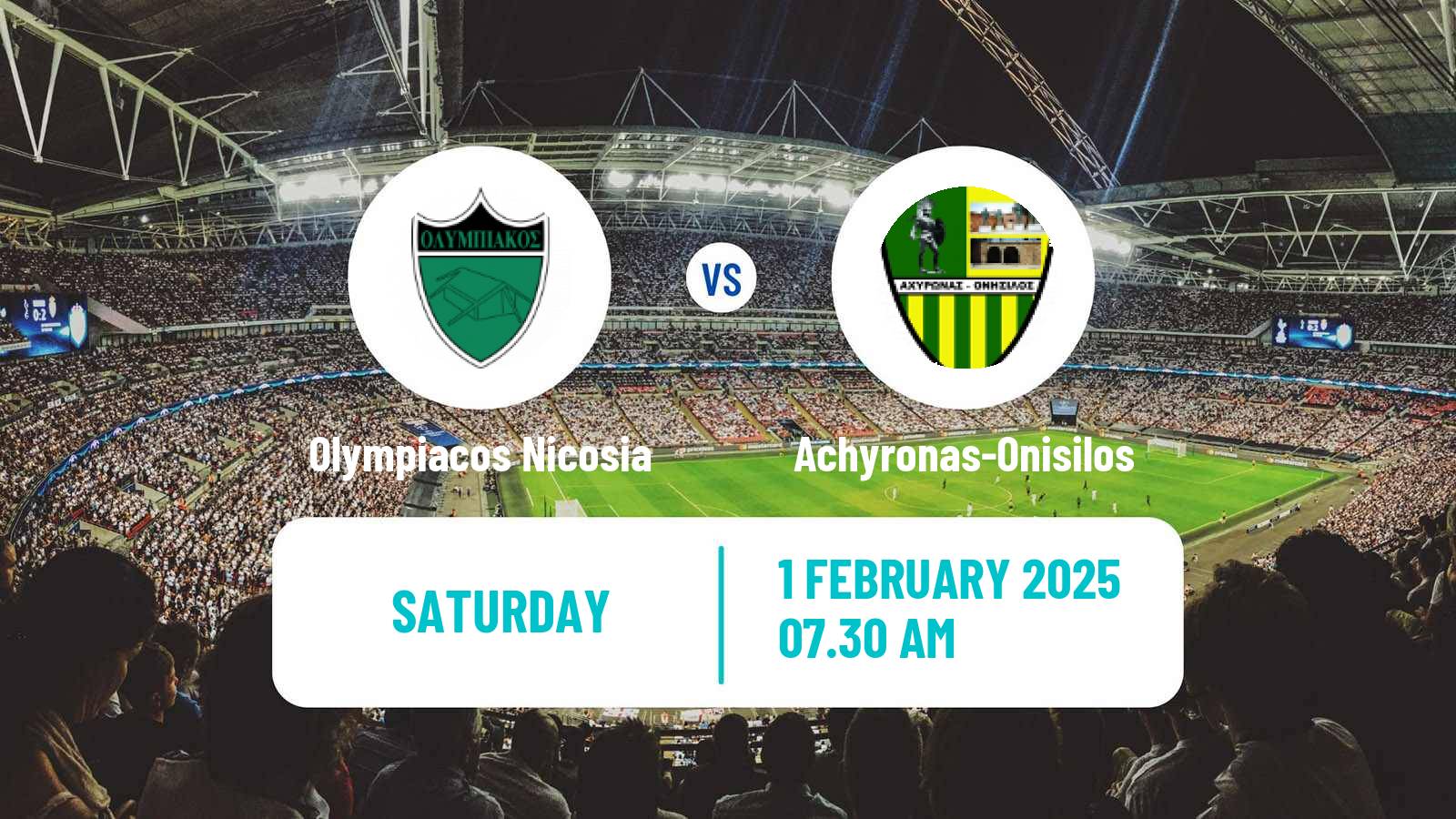 Soccer Cypriot Division 2 Olympiacos Nicosia - Achyronas-Onisilos