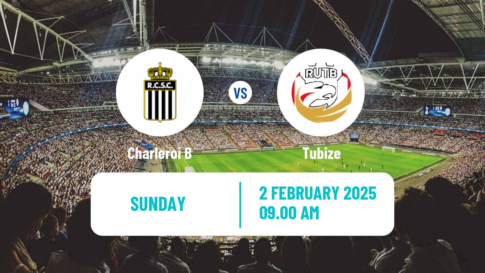 Soccer Belgian National Division 1 ACFF Charleroi B - Tubize