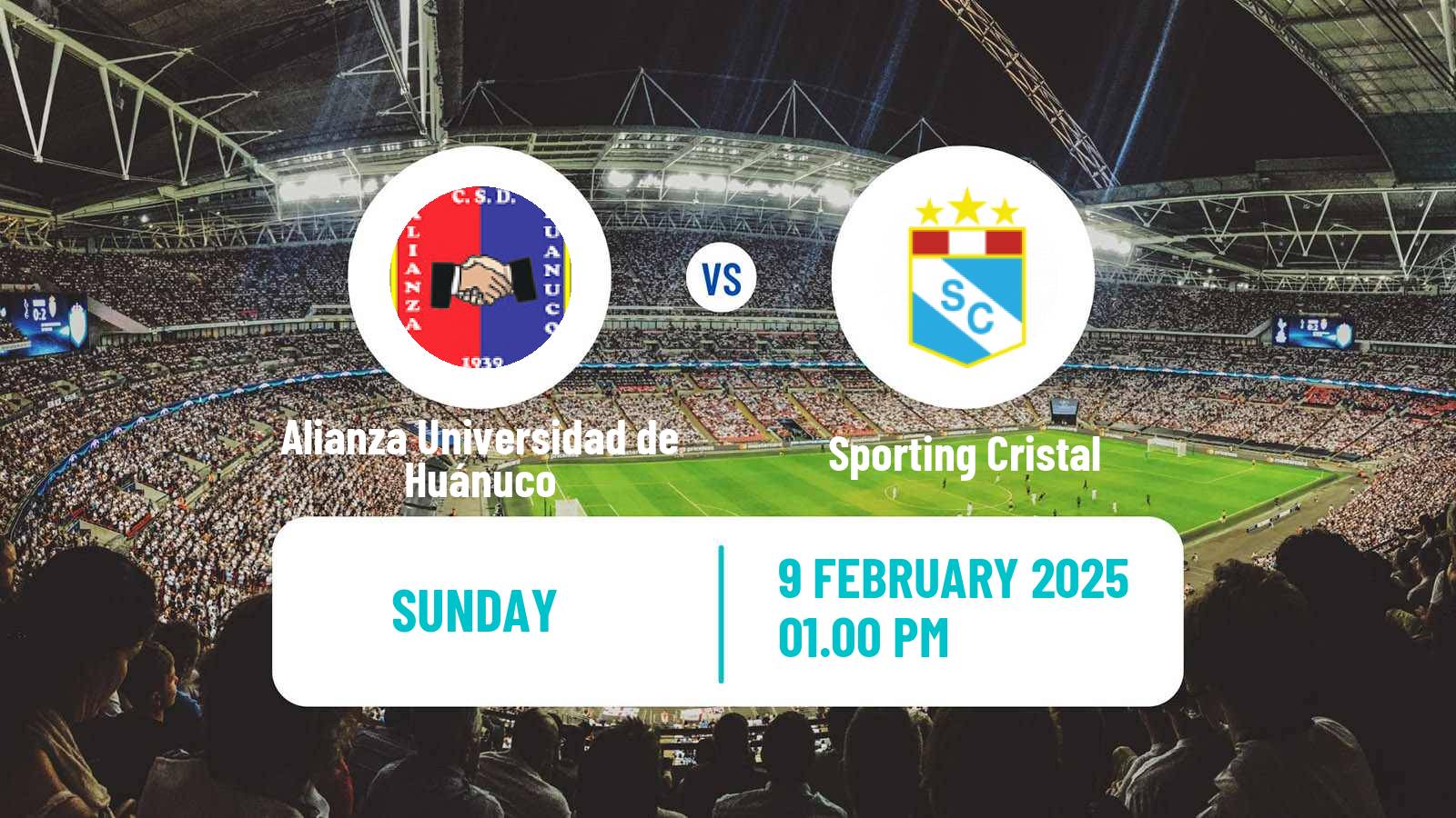 Soccer Peruvian Liga 1 Alianza Universidad de Huánuco - Sporting Cristal