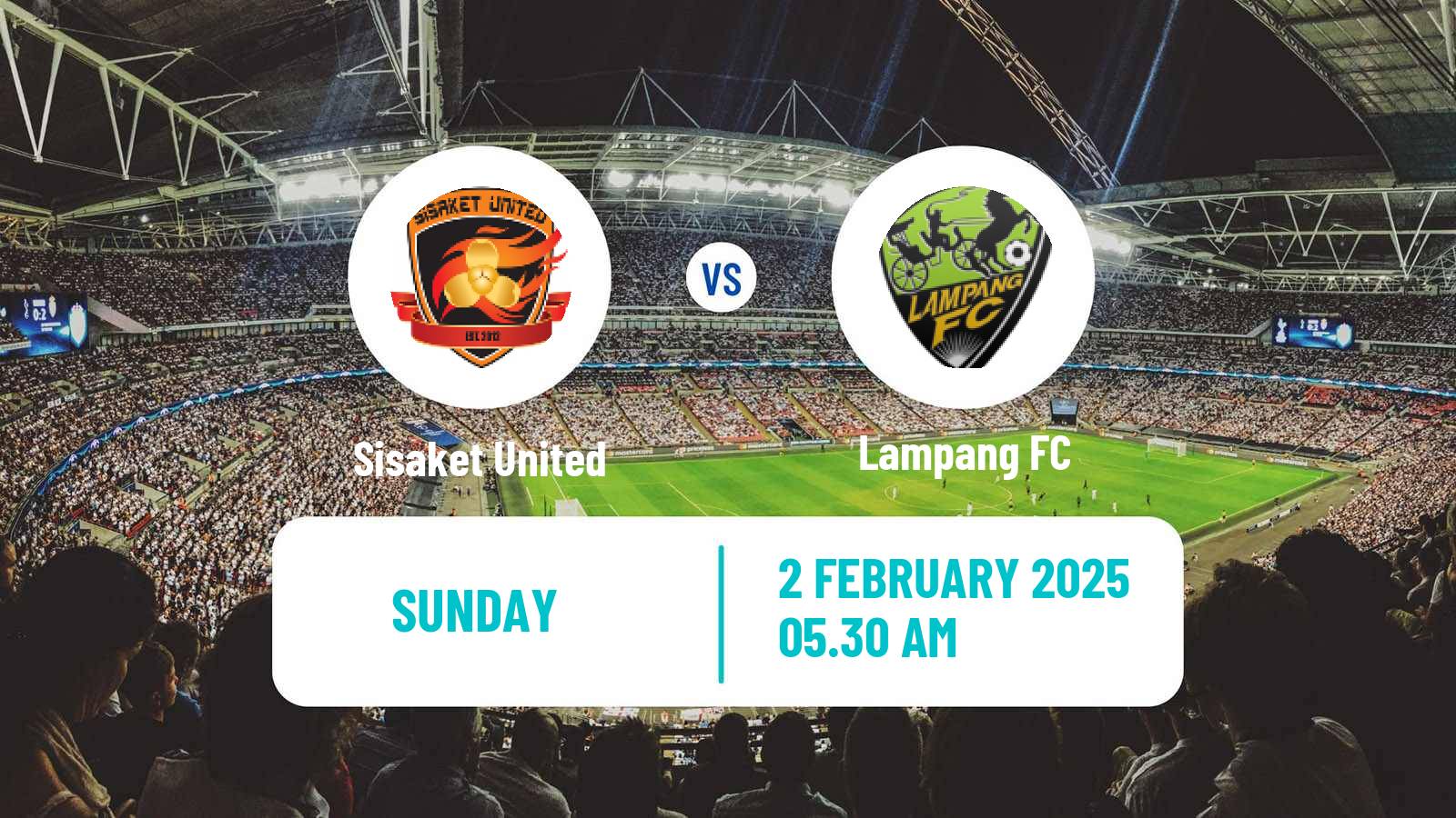 Soccer Thai League 2 Sisaket United - Lampang