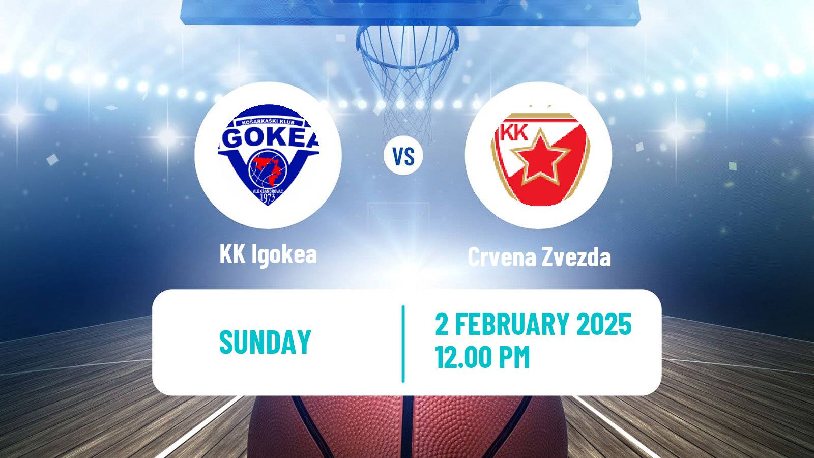 Basketball Adriatic League Igokea - Crvena Zvezda