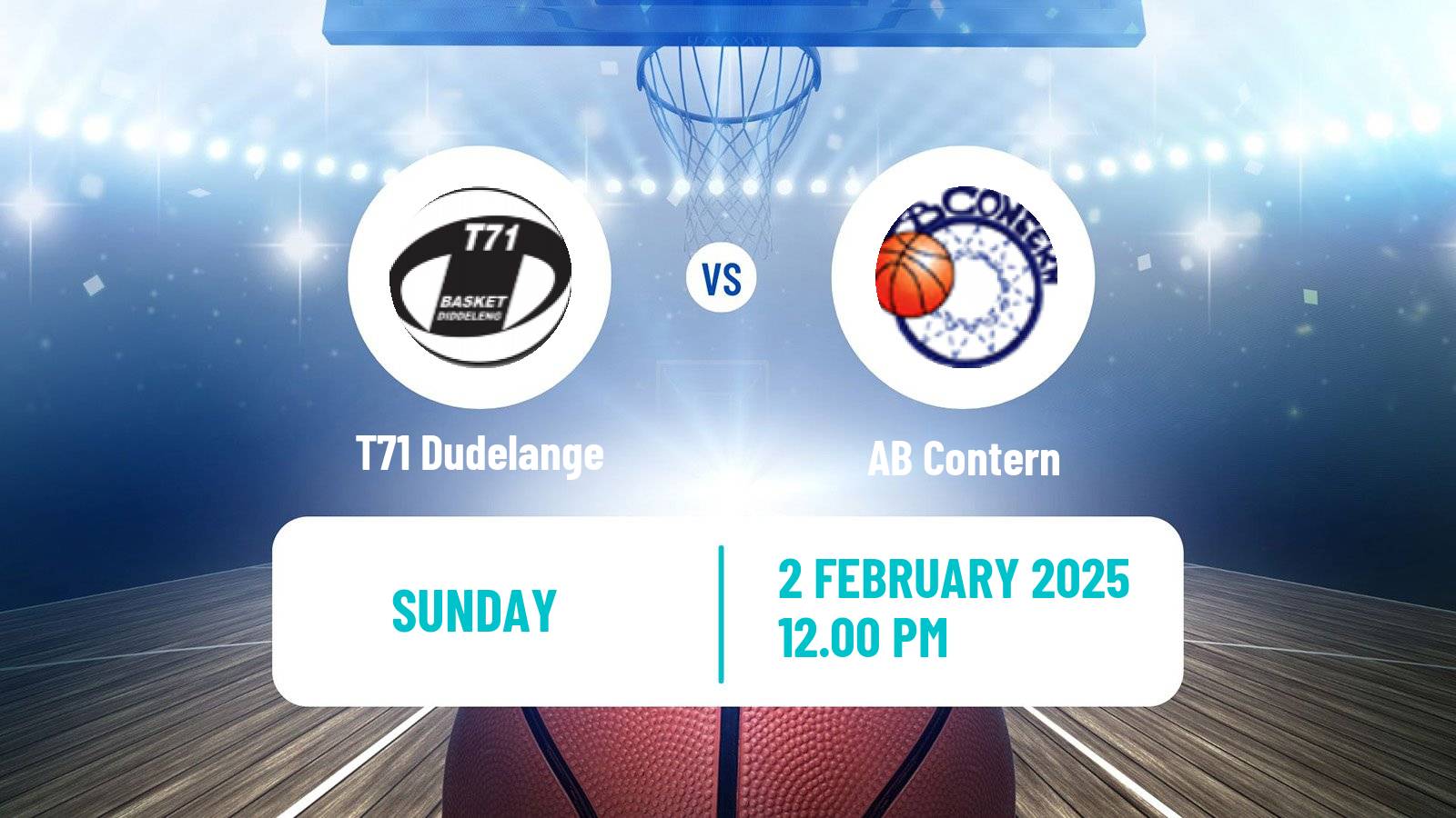 Basketball Luxembourg LBBL Basketball T71 Dudelange - Contern