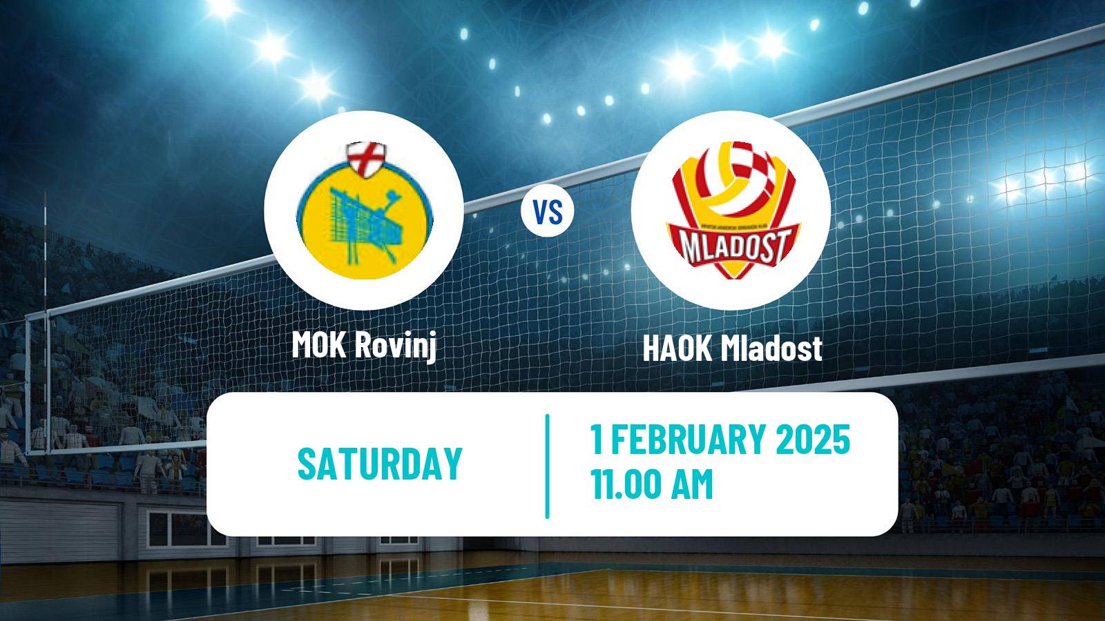 Volleyball Croatian Superliga Volleyball MOK Rovinj - HAOK Mladost