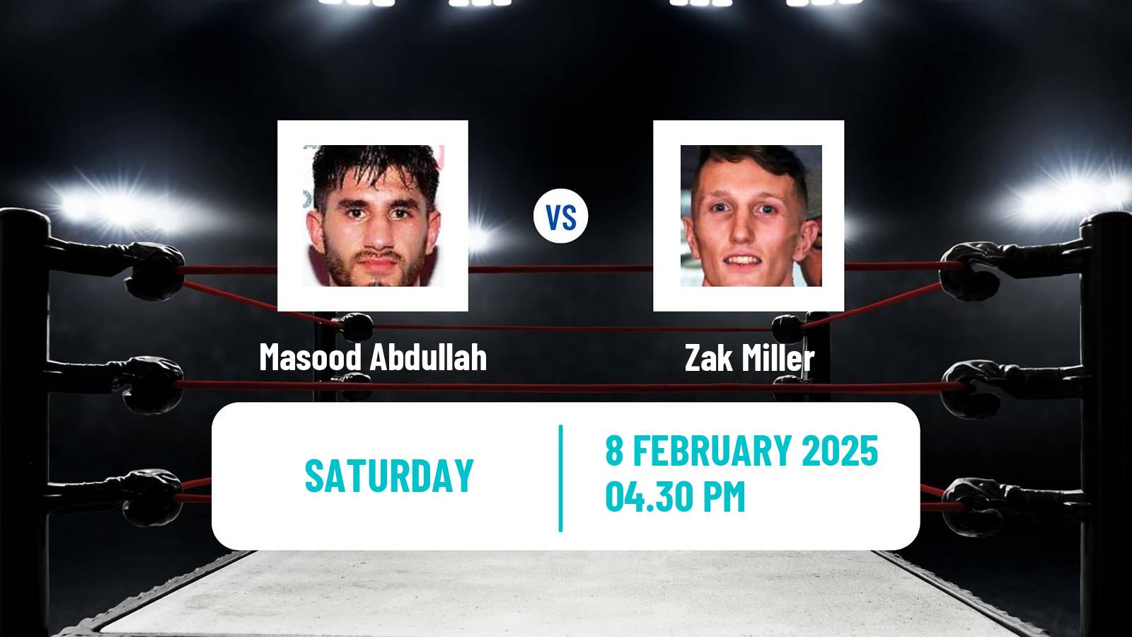 Boxing Featherweight Commonwealth Title Men Masood Abdullah - Zak Miller