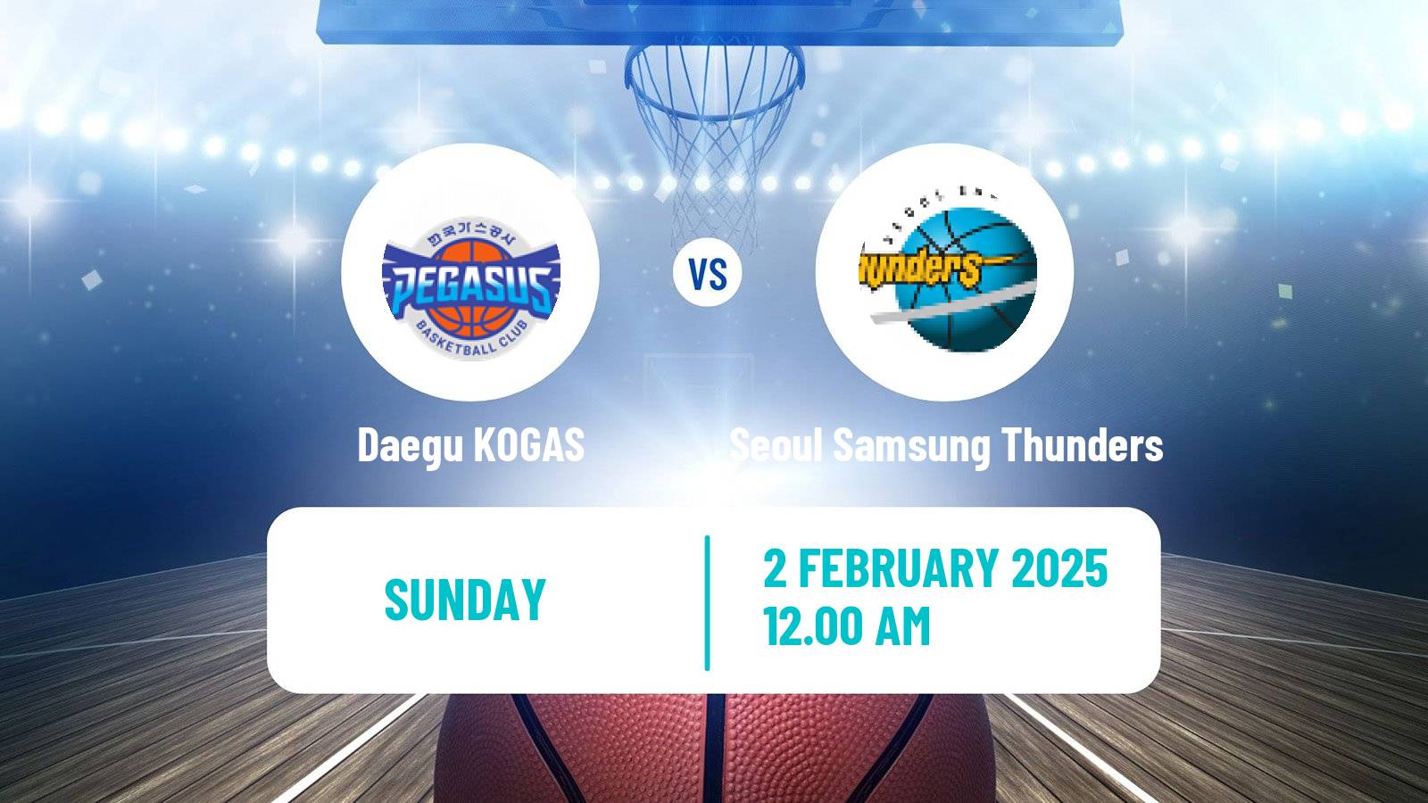 Basketball KBL Daegu KOGAS - Seoul Samsung Thunders