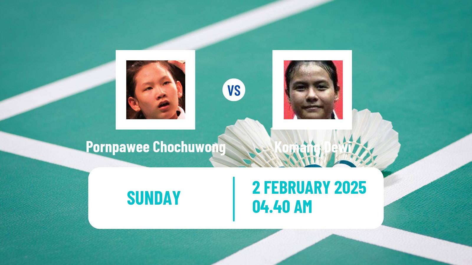 Badminton BWF World Tour Thailand Masters Women Pornpawee Chochuwong - Komang Dewi