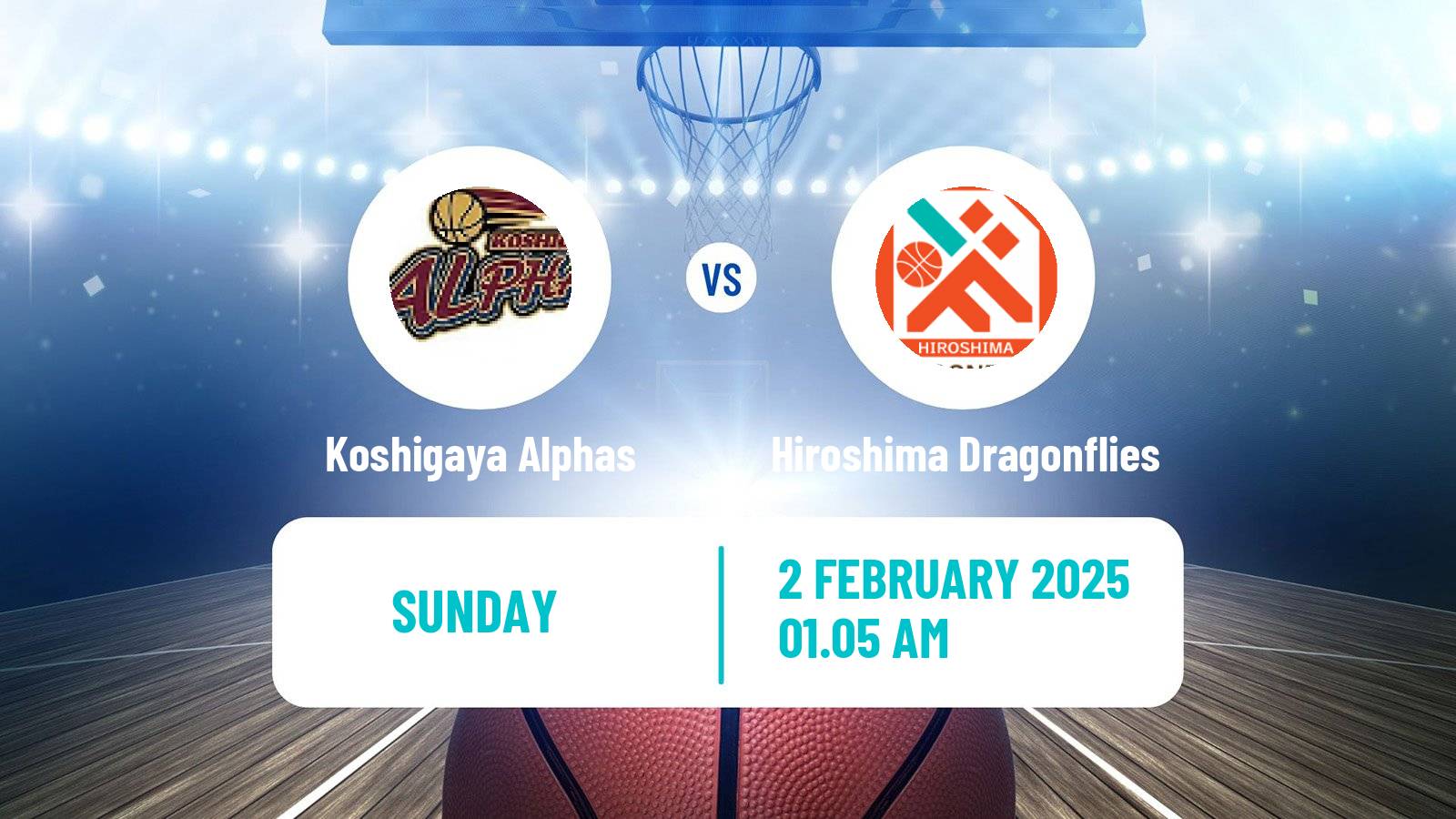 Basketball BJ League Koshigaya Alphas - Hiroshima Dragonflies